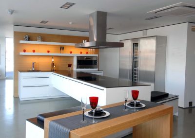 Modern luxury kitchen and dining room interior
