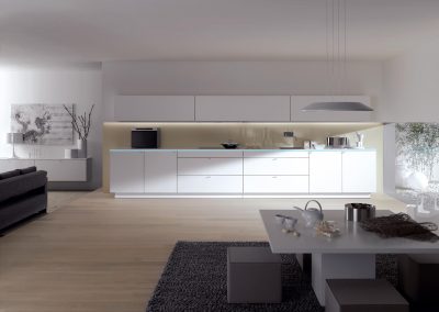 Modern luxury kitchen and dining room interior