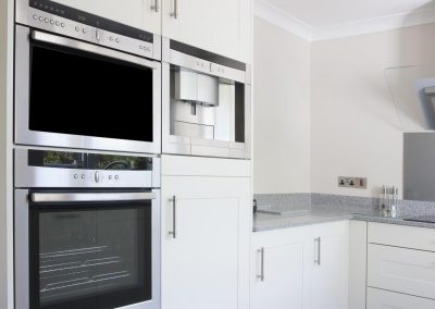 kitchen oven modern steel built in to a unit